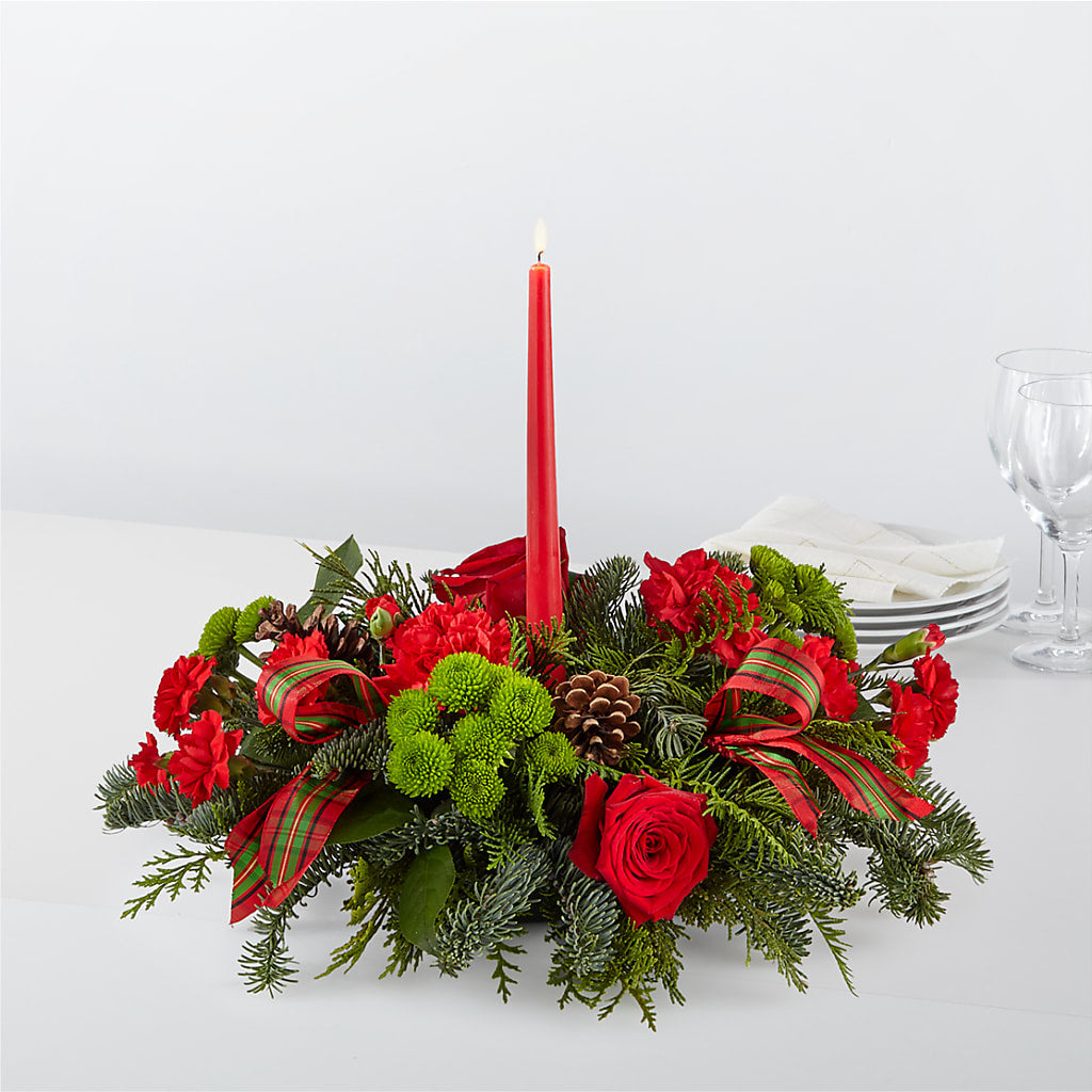 By the Candlelight Centerpiece – HILL'S FLOWERS AND EVENTS, San Jose CA