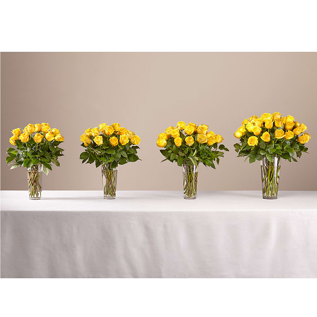 Long Stem Yellow Rose Bouquet – HILL'S FLOWERS AND EVENTS, San Jose CA