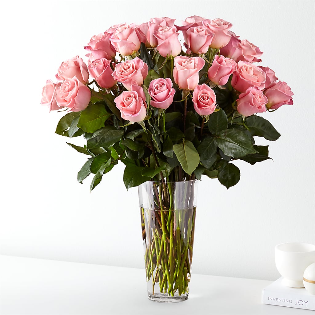 Long Stem Pink Rose Bouquet – HILL'S FLOWERS AND EVENTS, San Jose CA