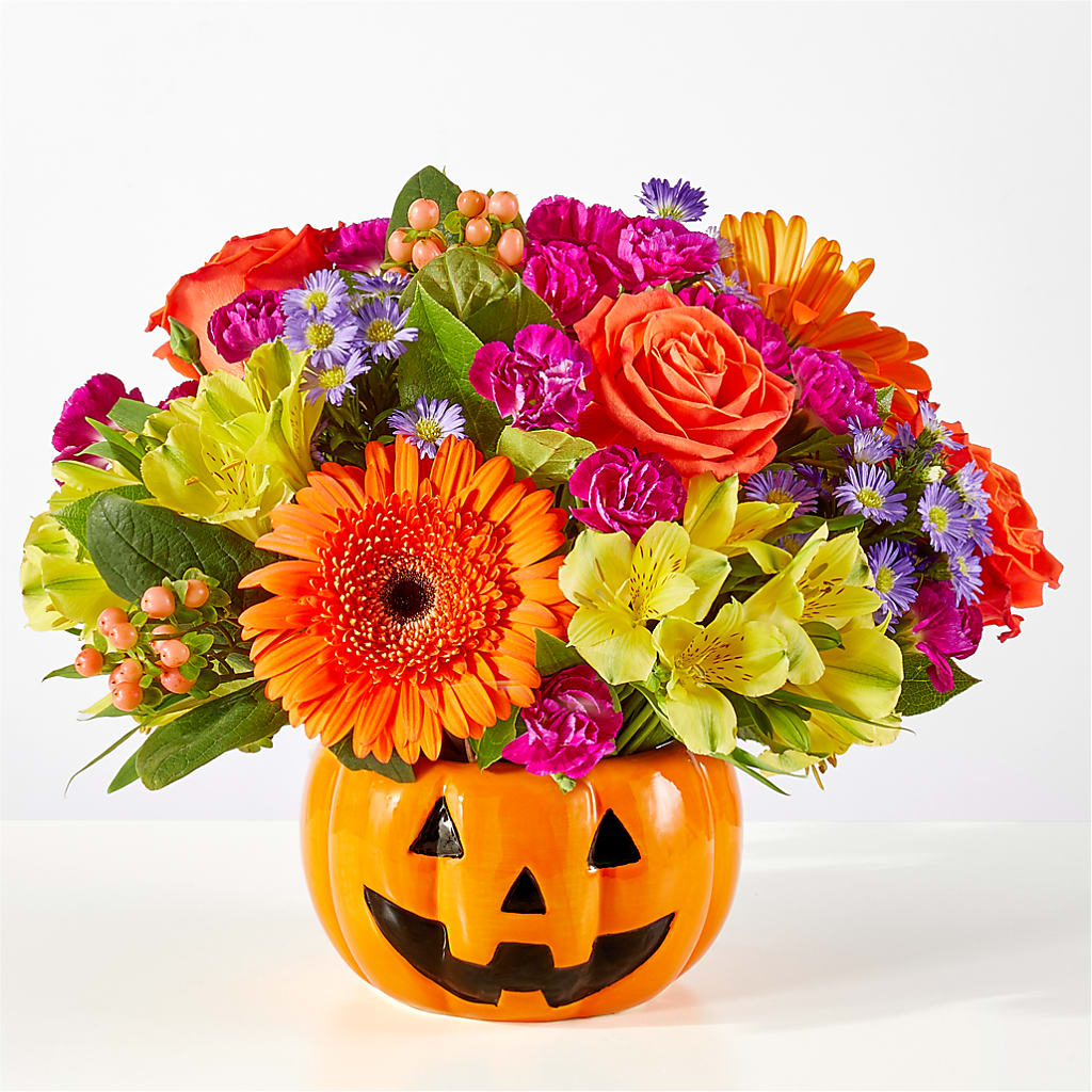 Tricks & Treats Pumpkin – HILL'S FLOWERS AND EVENTS, San Jose CA