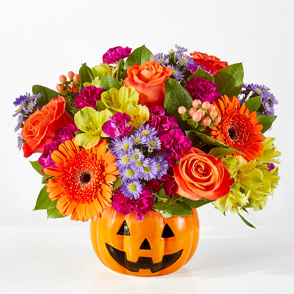 Tricks & Treats Pumpkin – HILL'S FLOWERS AND EVENTS, San Jose CA