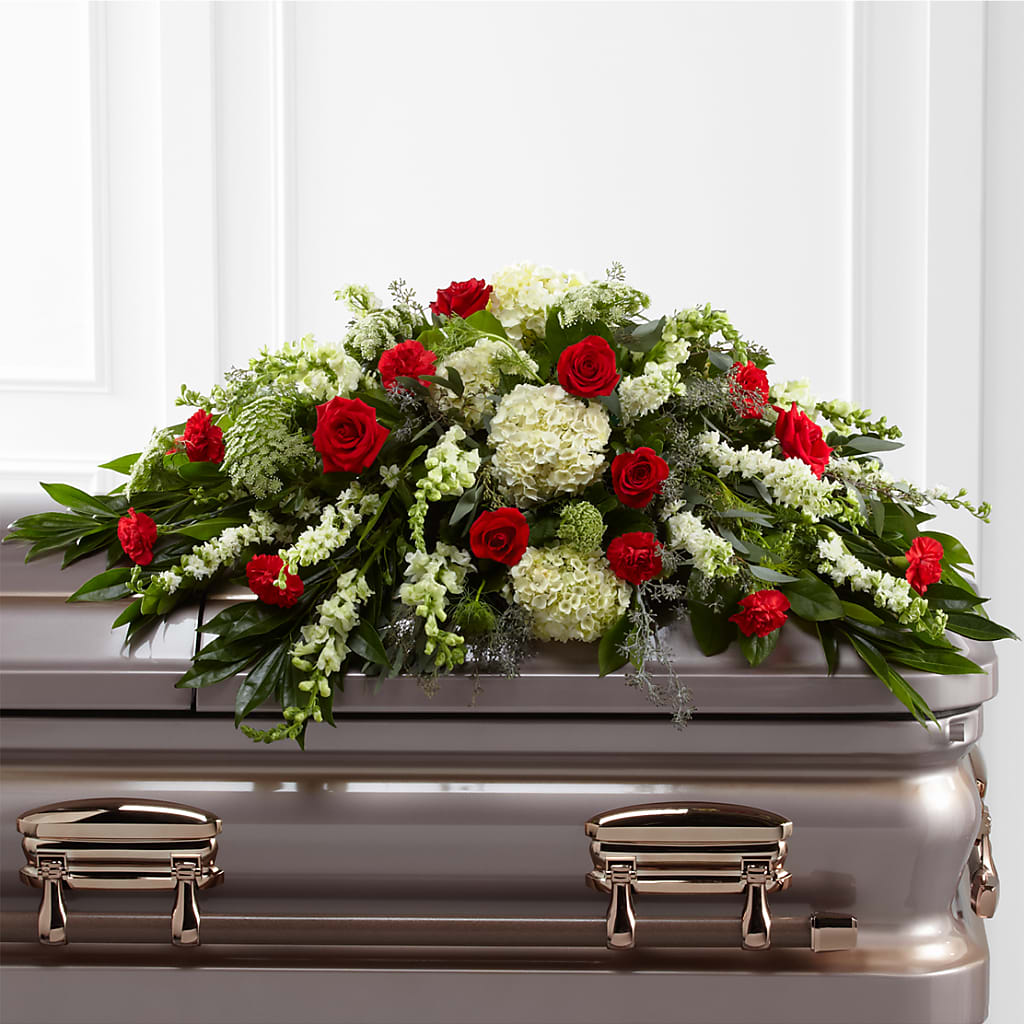 Sincerity Casket Spray – HILL'S FLOWERS AND EVENTS, San Jose CA