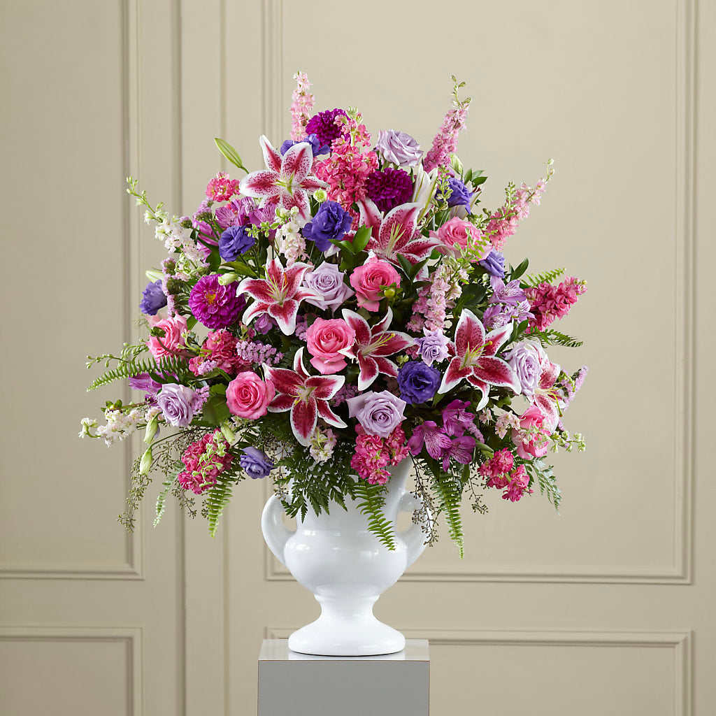 Peaceful Tribute Arrangement – HILL'S FLOWERS AND EVENTS, San Jose CA