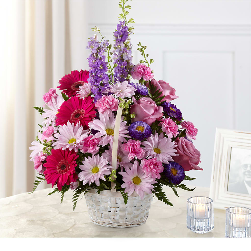 Pastel Peace Basket – HILL'S FLOWERS AND EVENTS, San Jose CA