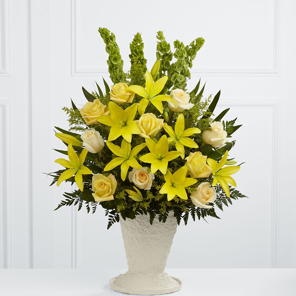 Golden Memories Arrangement – HILL'S FLOWERS AND EVENTS, San Jose CA