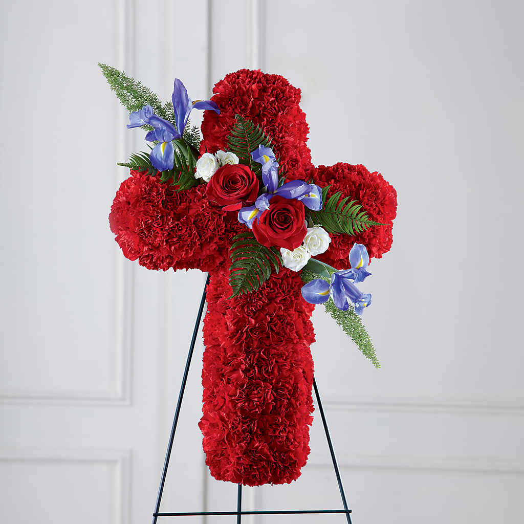 Faithful Hero Floral Cross – HILL'S FLOWERS AND EVENTS, San Jose CA