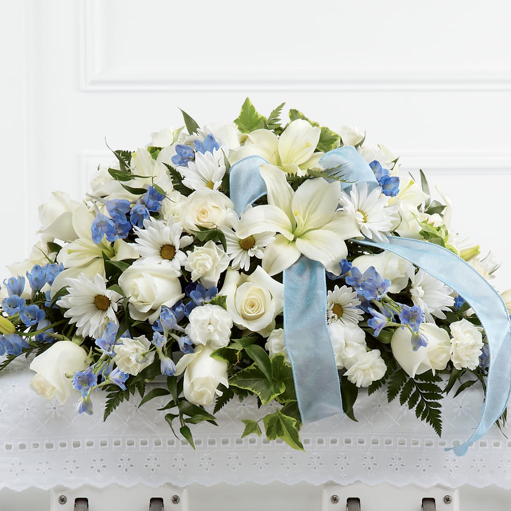 Tender Treasure Casket Spray – HILL'S FLOWERS AND EVENTS, San Jose CA