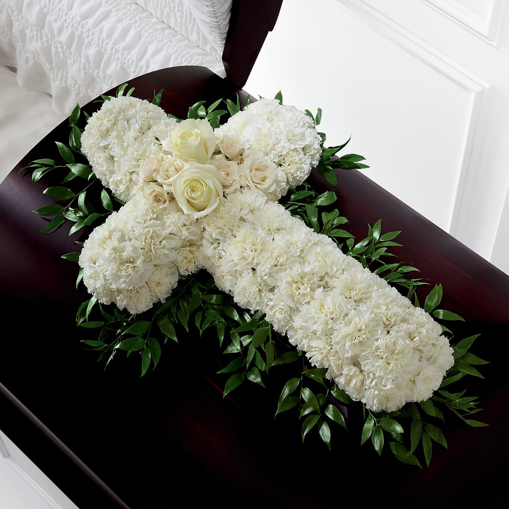 Peaceful Memories Casket Spray (Standard) – HILL'S FLOWERS AND EVENTS, San Jose CA