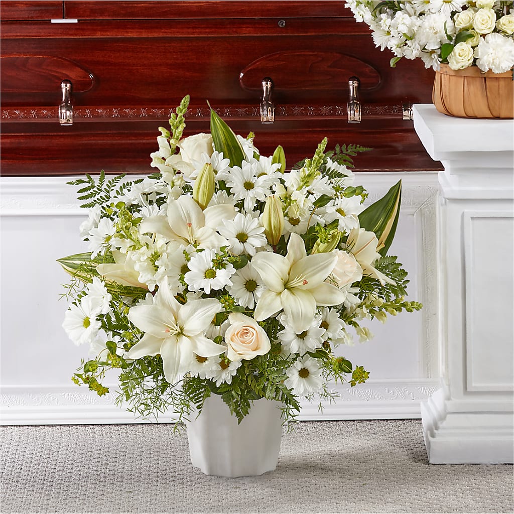 Thoughts of Tranquility Floor Basket – HILL'S FLOWERS AND EVENTS, San Jose CA