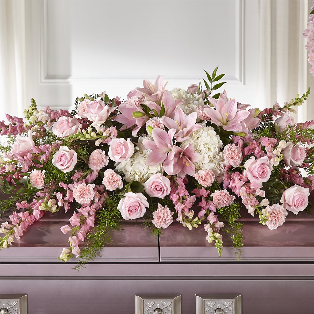 Life & Remembrance Casket Spray – HILL'S FLOWERS AND EVENTS, San Jose CA