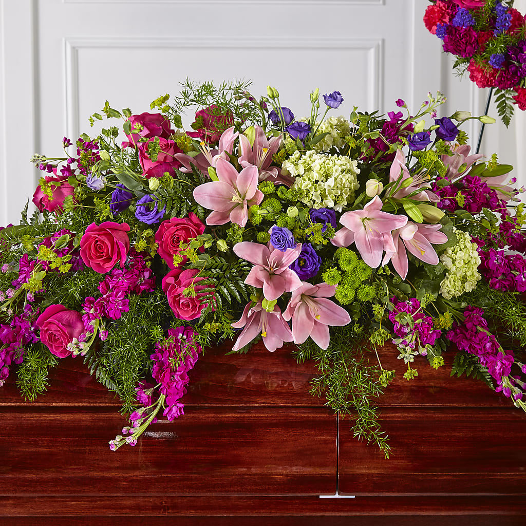 Radiant Tribute Casket Spray – HILL'S FLOWERS AND EVENTS, San Jose CA