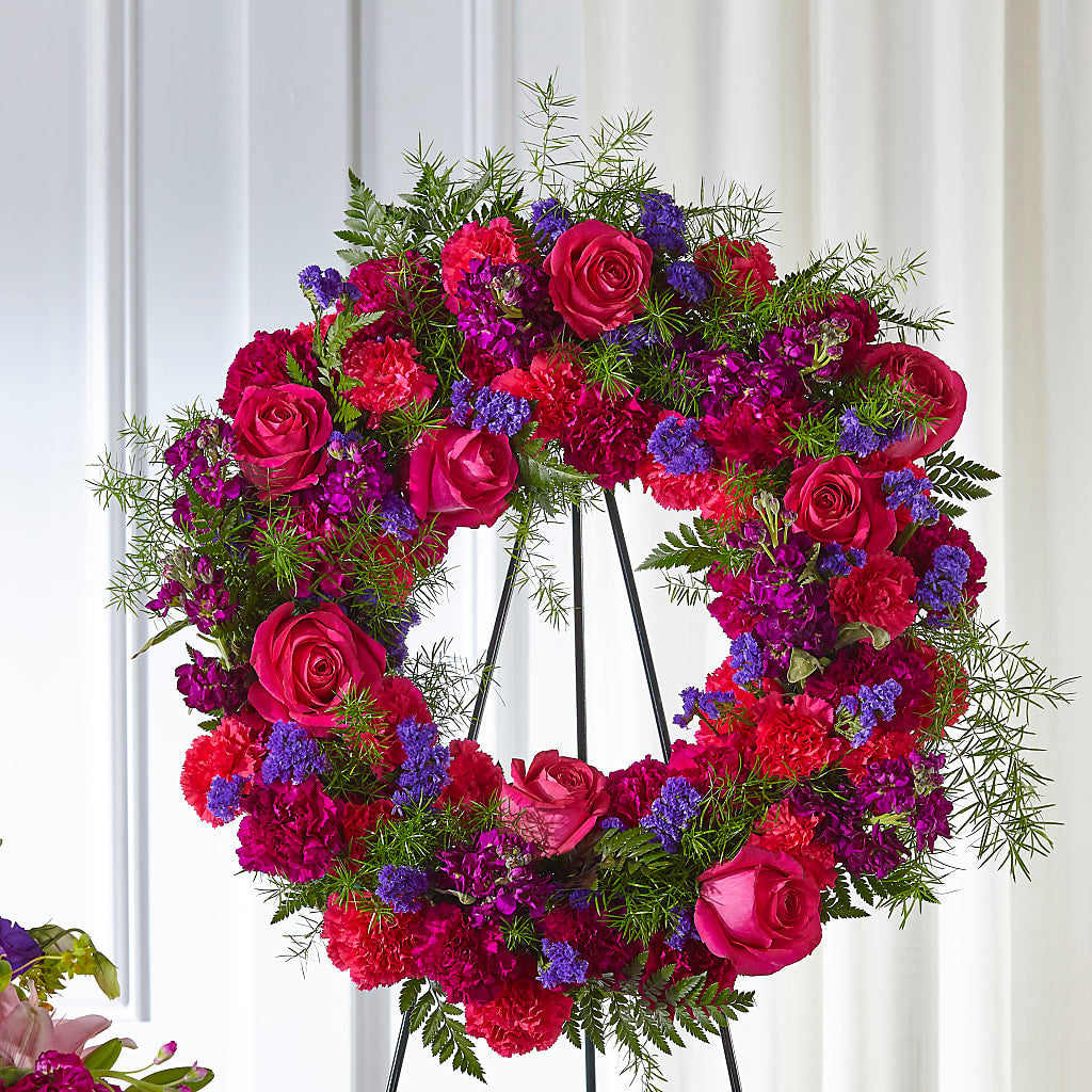 Calming Colors Wreath – HILL'S FLOWERS AND EVENTS, San Jose CA