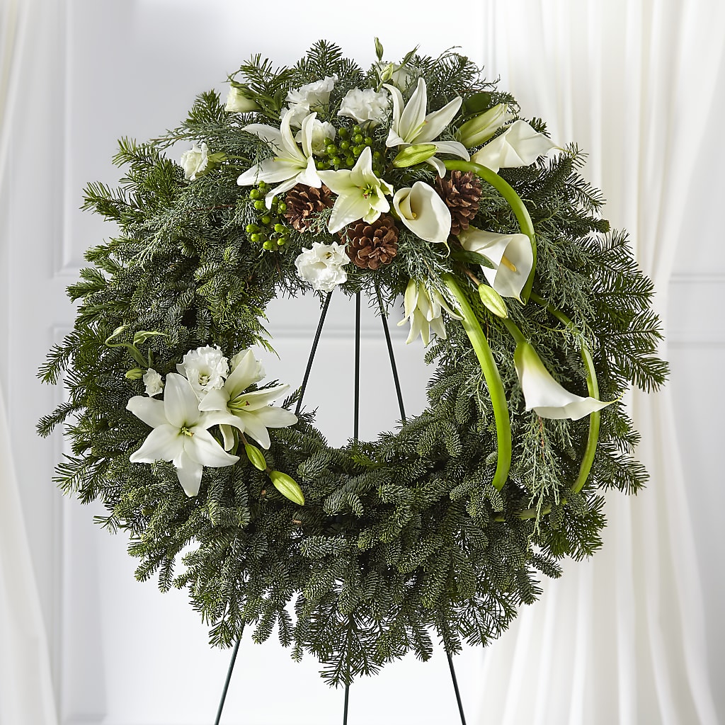 Greens of Hope Wreath – HILL'S FLOWERS AND EVENTS, San Jose CA