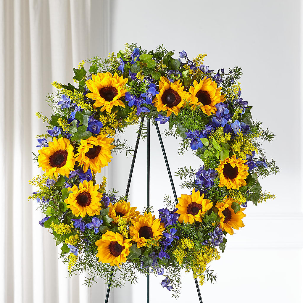 Bright Rays Wreath – HILL'S FLOWERS AND EVENTS, San Jose CA