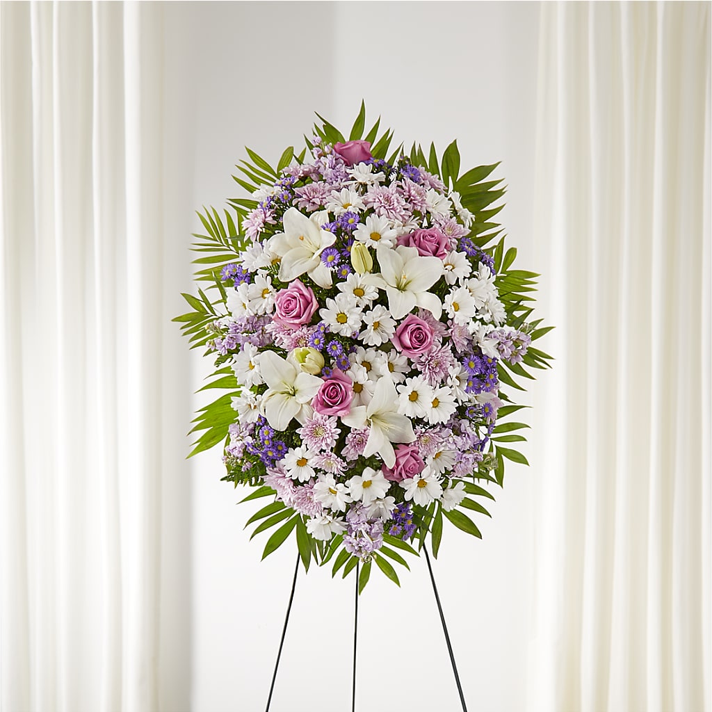 Surrounded by Love Standing Spray – HILL'S FLOWERS AND EVENTS, San Jose CA