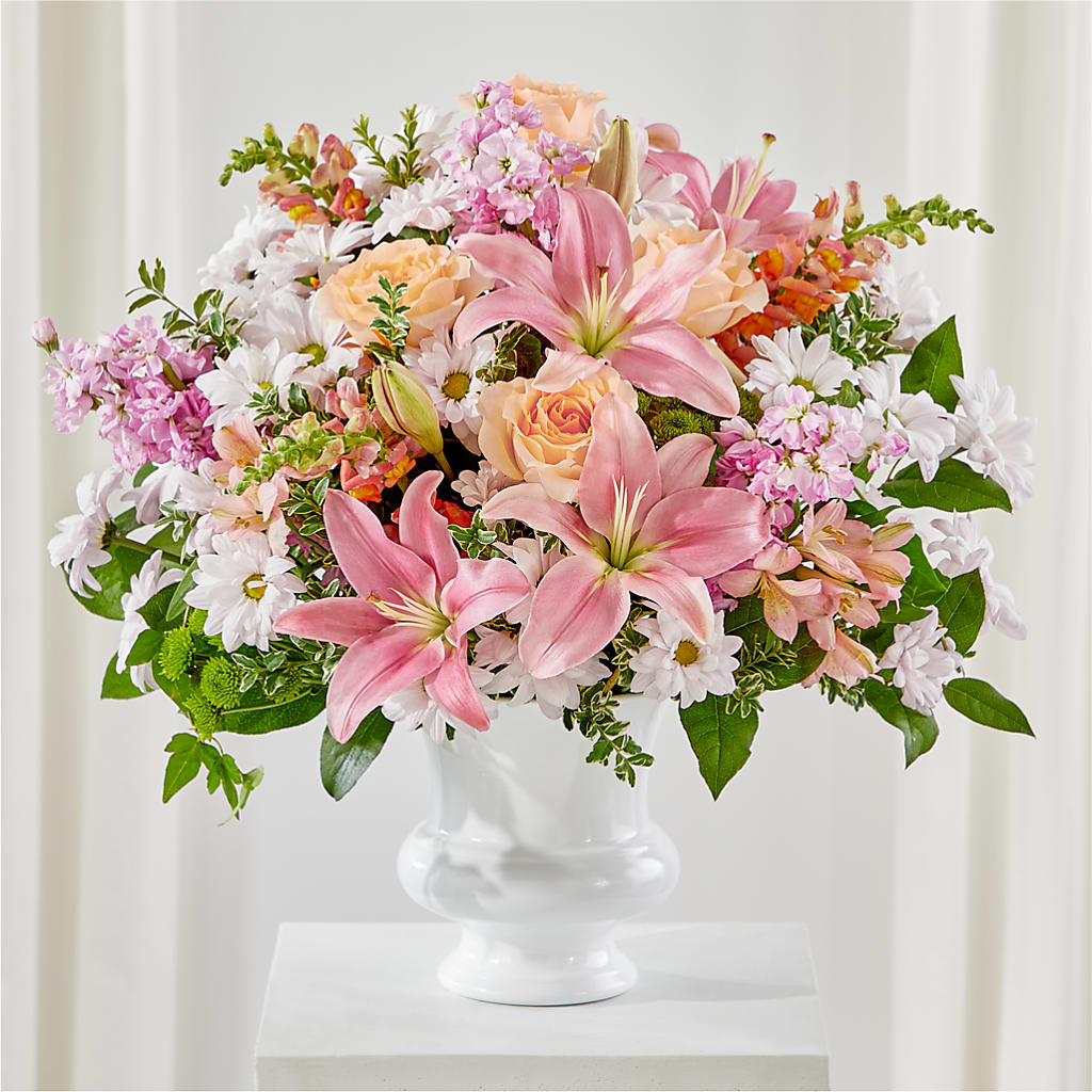 Heartfelt Gesture Urn Arrangement – HILL'S FLOWERS AND EVENTS, San Jose CA