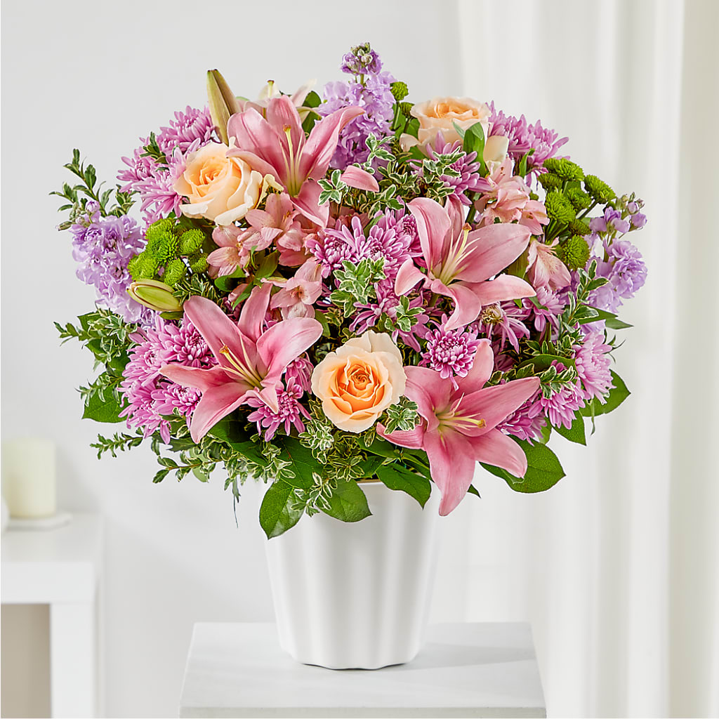 Supportive Embrace Tabletop Basket – HILL'S FLOWERS AND EVENTS, San Jose CA