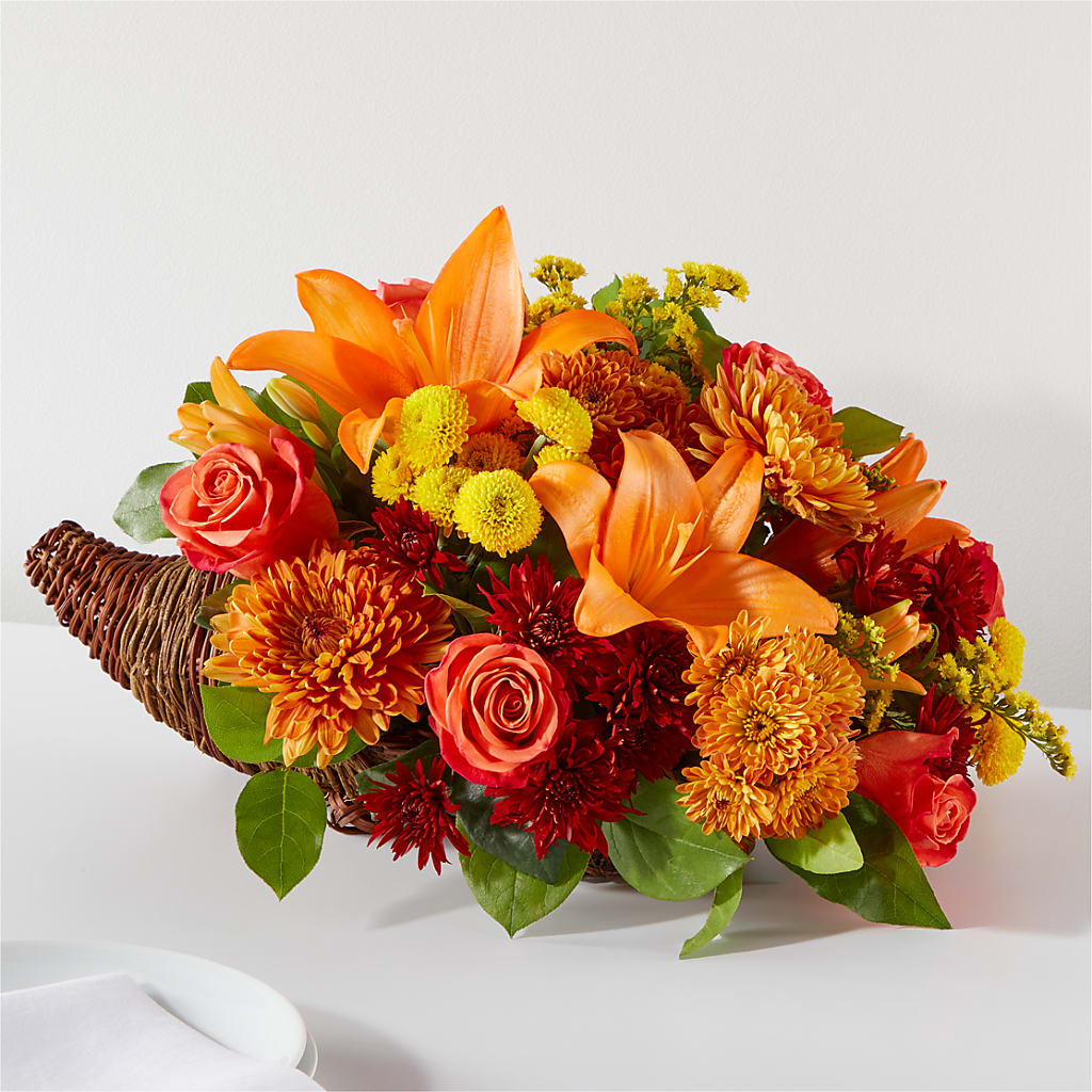 Bouquet of Blessings Cornucopia – HILL'S FLOWERS AND EVENTS, San Jose CA