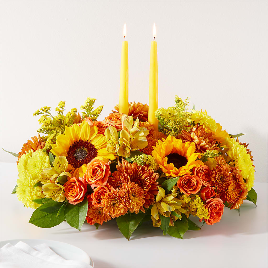Autumn Harmony Centerpiece – HILL'S FLOWERS AND EVENTS, San Jose CA