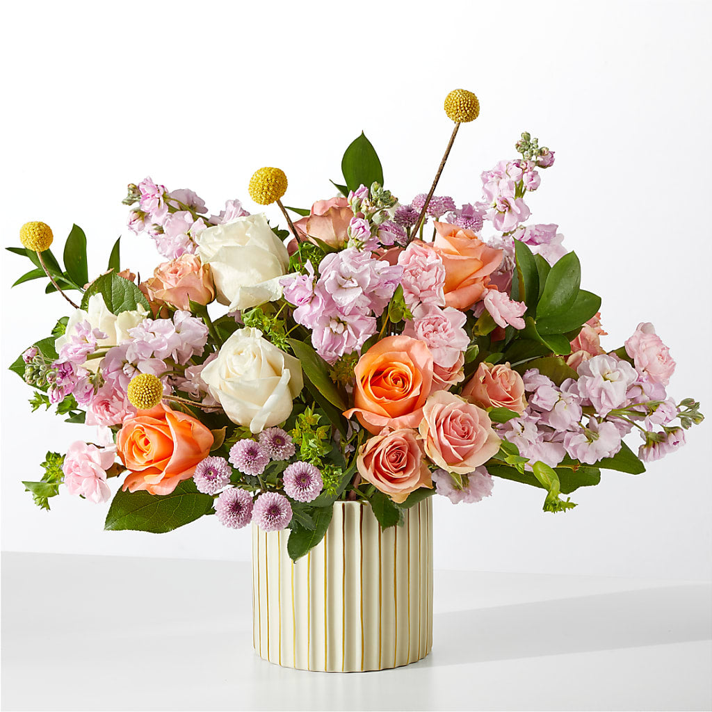 French Market Bouquet with Ivory Vase – HILL'S FLOWERS AND EVENTS, San Jose CA