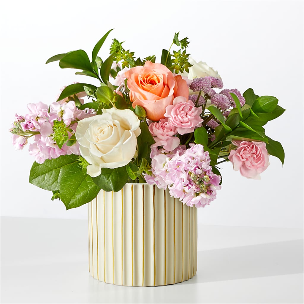 French Market Bouquet with Ivory Vase – HILL'S FLOWERS AND EVENTS, San Jose CA