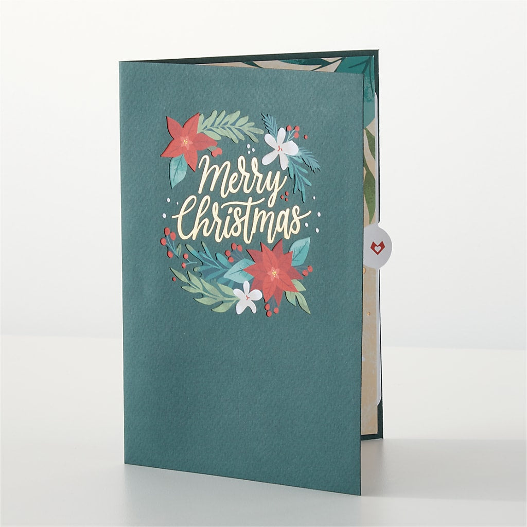 Happiest Holidays Poinsettia and Lovepop Card – HILL'S FLOWERS AND EVENTS, San Jose CA