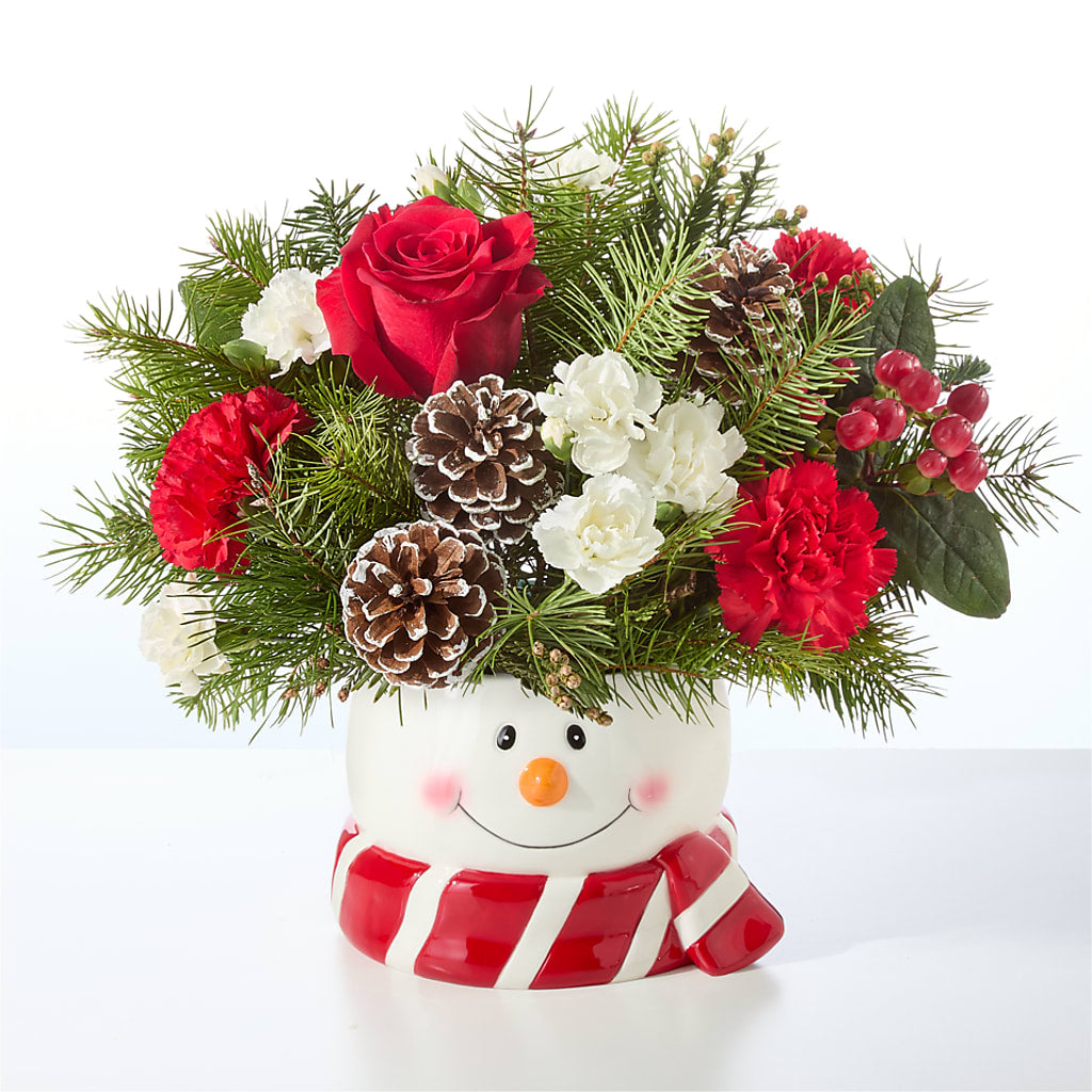 Jolly Snowman Bouquet – HILL'S FLOWERS AND EVENTS, San Jose CA