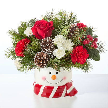 Jolly Snowman Bouquet – HILL'S FLOWERS AND EVENTS, San Jose CA