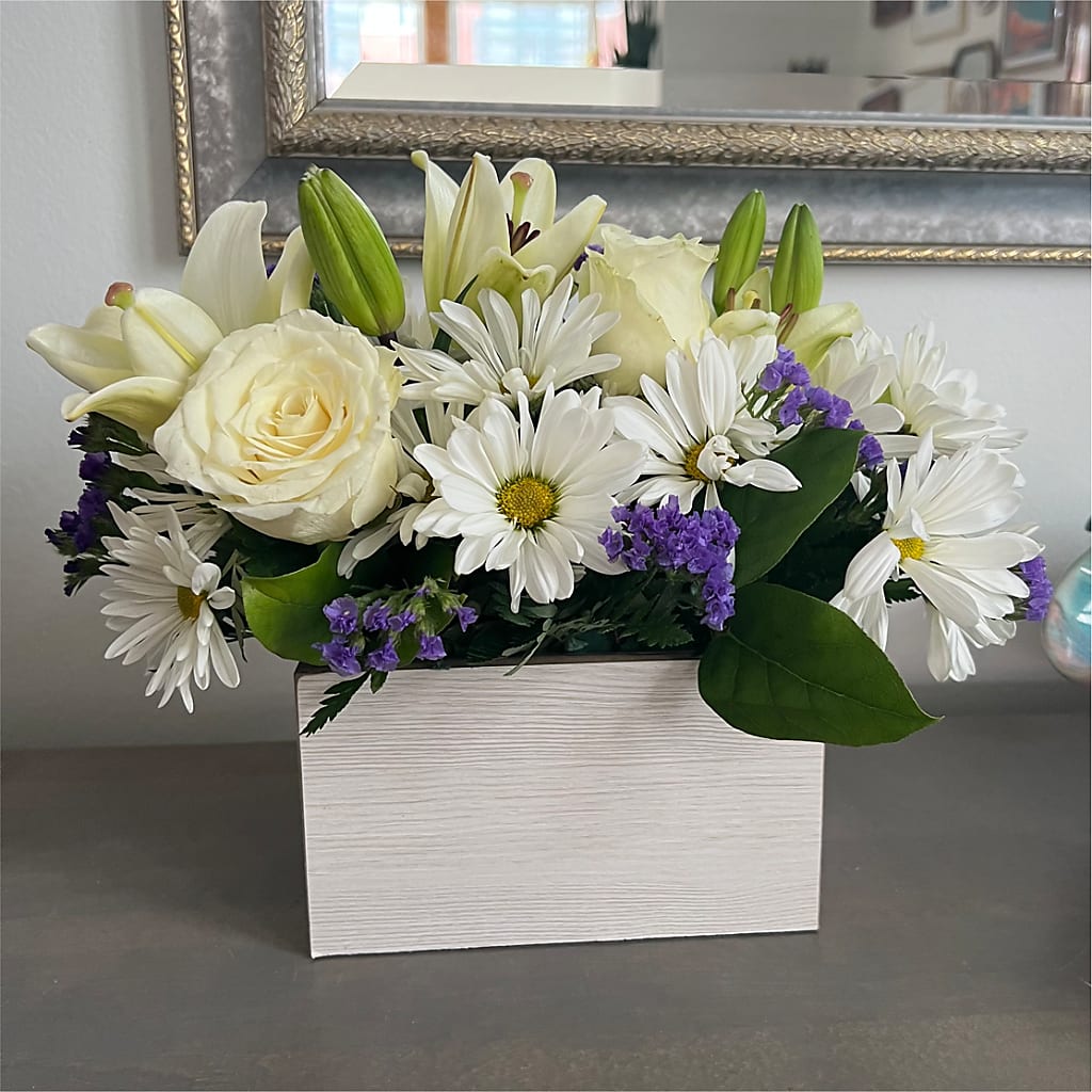 Beyond Blue Box Bouquet – HILL'S FLOWERS AND EVENTS, San Jose CA