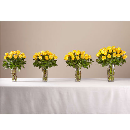 Long Stem Yellow Rose Bouquet – HILL'S FLOWERS AND EVENTS, San Jose CA