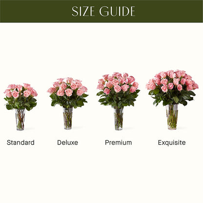 Long Stem Pink Rose Bouquet – HILL'S FLOWERS AND EVENTS, San Jose CA