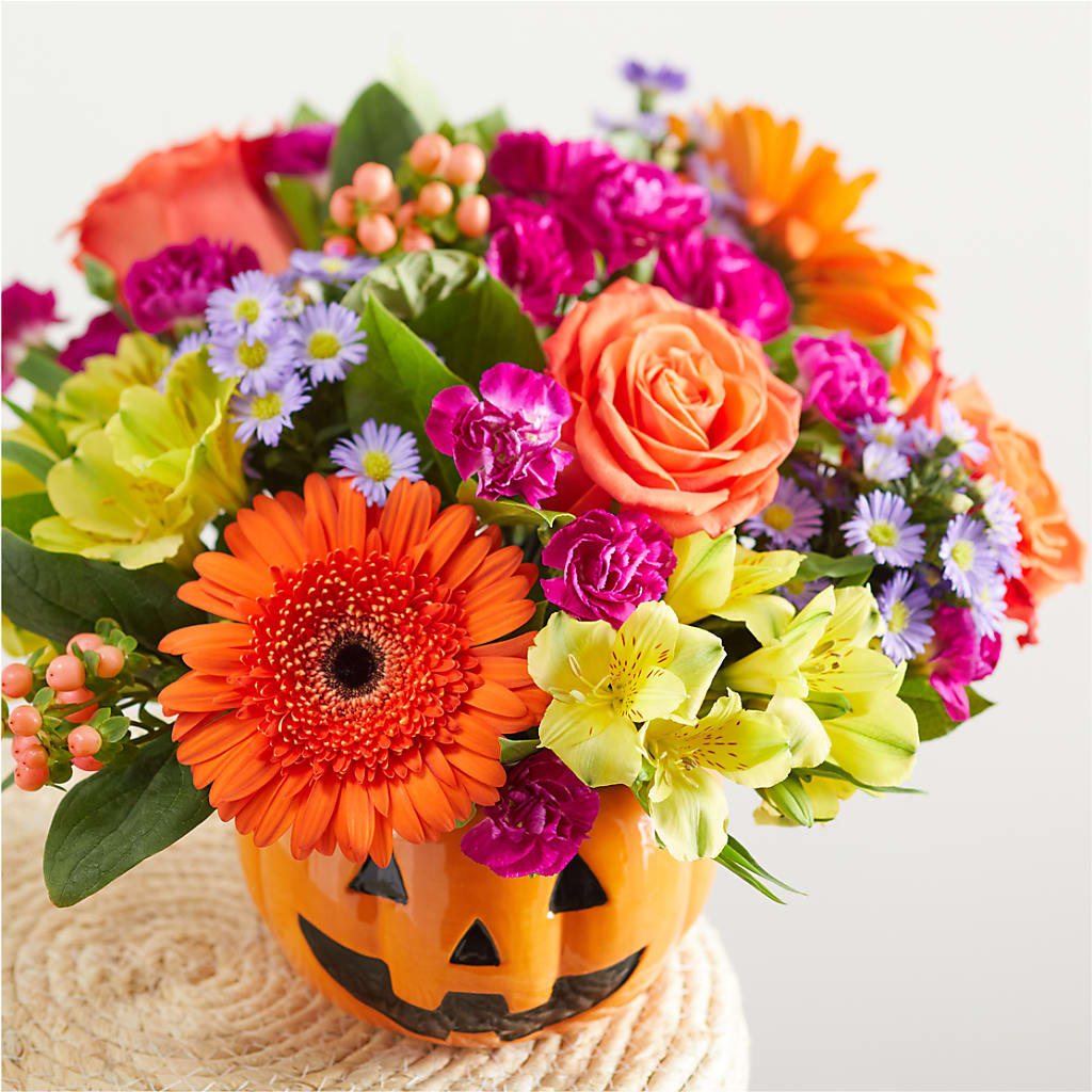 Tricks & Treats Pumpkin – HILL'S FLOWERS AND EVENTS, San Jose CA