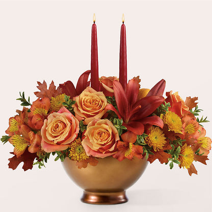Harvest Table Centerpiece – HILL'S FLOWERS AND EVENTS, San Jose CA