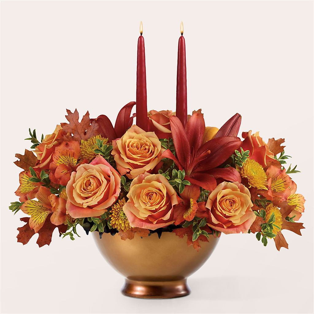 Harvest Table Centerpiece – HILL'S FLOWERS AND EVENTS, San Jose CA