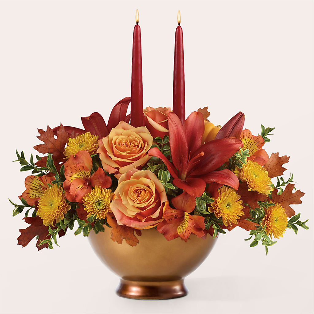 Harvest Table Centerpiece – HILL'S FLOWERS AND EVENTS, San Jose CA