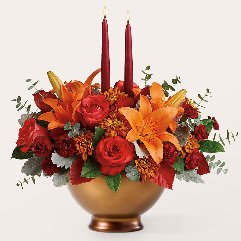 Fruits of Fall Centerpiece – HILL'S FLOWERS AND EVENTS, San Jose CA