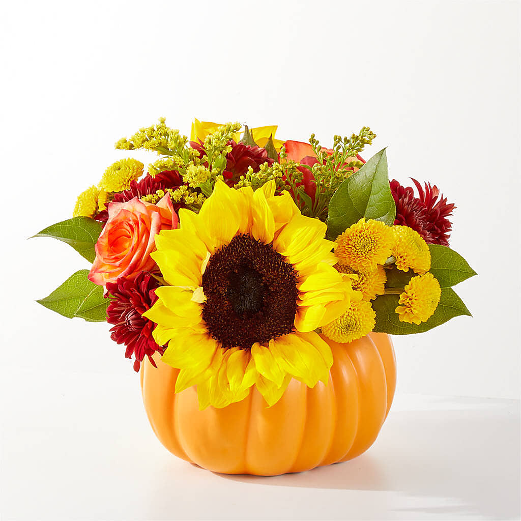 Golden Gourd Pumpkin Bouquet – HILL'S FLOWERS AND EVENTS, San Jose CA