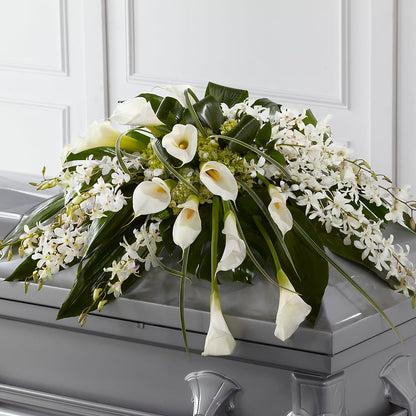 Angel Wings Casket Spray – HILL'S FLOWERS AND EVENTS, San Jose CA