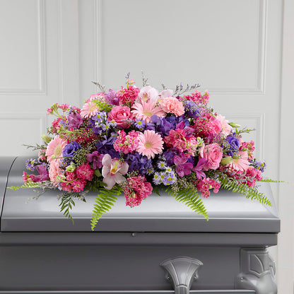 Glorious Garden Casket Spray – HILL'S FLOWERS AND EVENTS, San Jose CA