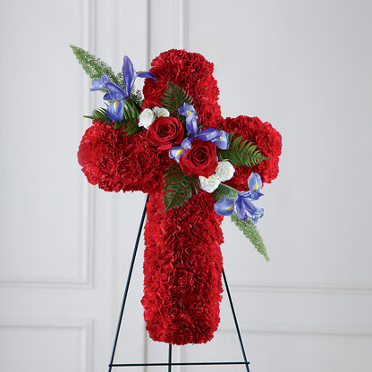 Faithful Hero Floral Cross – HILL'S FLOWERS AND EVENTS, San Jose CA