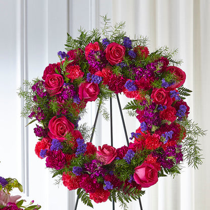 Calming Colors Wreath – HILL'S FLOWERS AND EVENTS, San Jose CA