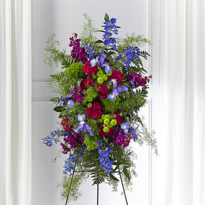 Heavenly Skies Standing Spray – HILL'S FLOWERS AND EVENTS, San Jose CA