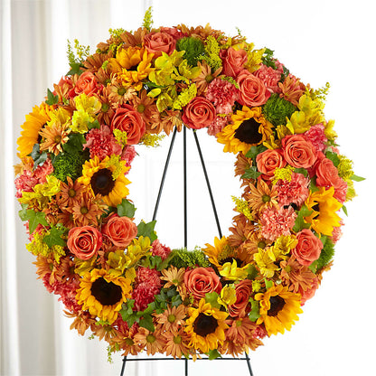Autumnal Memories Wreath (Standard) – HILL'S FLOWERS AND EVENTS, San Jose CA