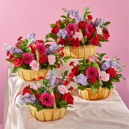 Pink Picnic Basket – HILL'S FLOWERS AND EVENTS, San Jose CA