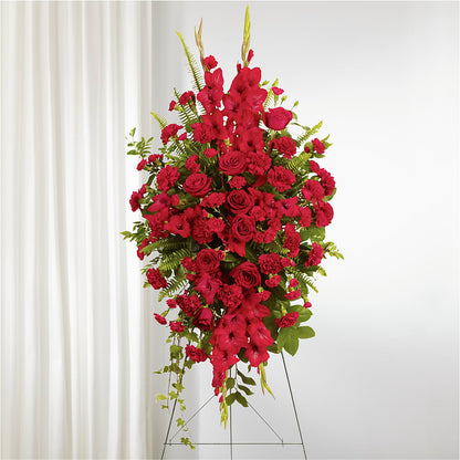 From the Heart Standing Spray – HILL'S FLOWERS AND EVENTS, San Jose CA