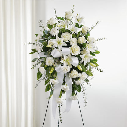 With Care Standing Spray – HILL'S FLOWERS AND EVENTS, San Jose CA