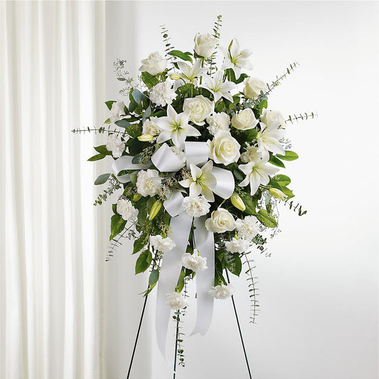 With Care Standing Spray – HILL'S FLOWERS AND EVENTS, San Jose CA