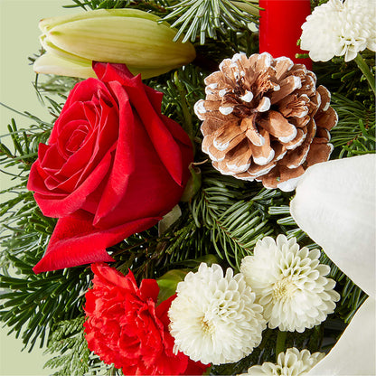 Seasonal Festivities Centerpiece – HILL'S FLOWERS AND EVENTS, San Jose CA