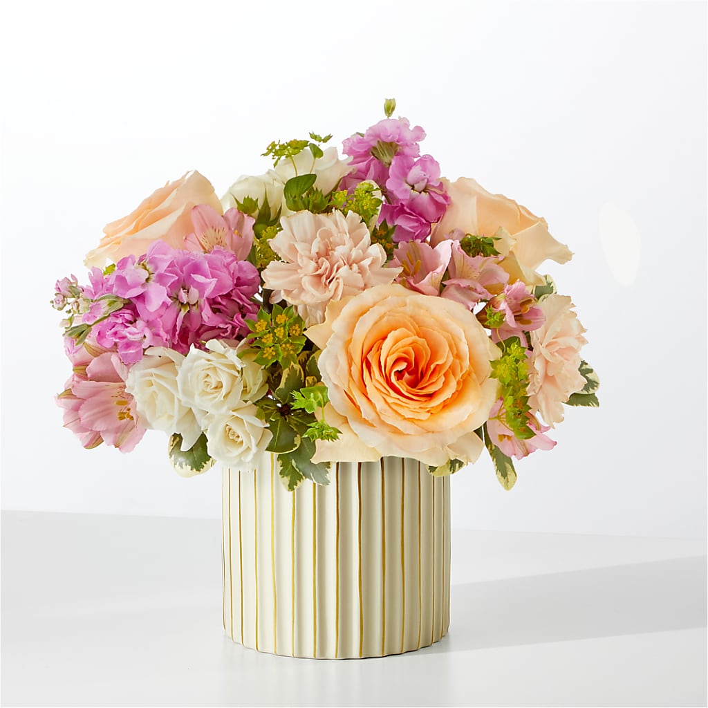 Paradise Bouquet with Ivory Vase – HILL'S FLOWERS AND EVENTS, San Jose CA