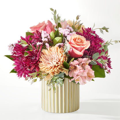 Berry Cobbler Bouquet with Ivory Vase – HILL'S FLOWERS AND EVENTS, San Jose CA